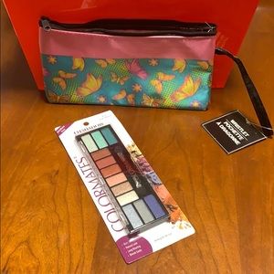 Combo- eyeshadow palette and butterfly wristlet